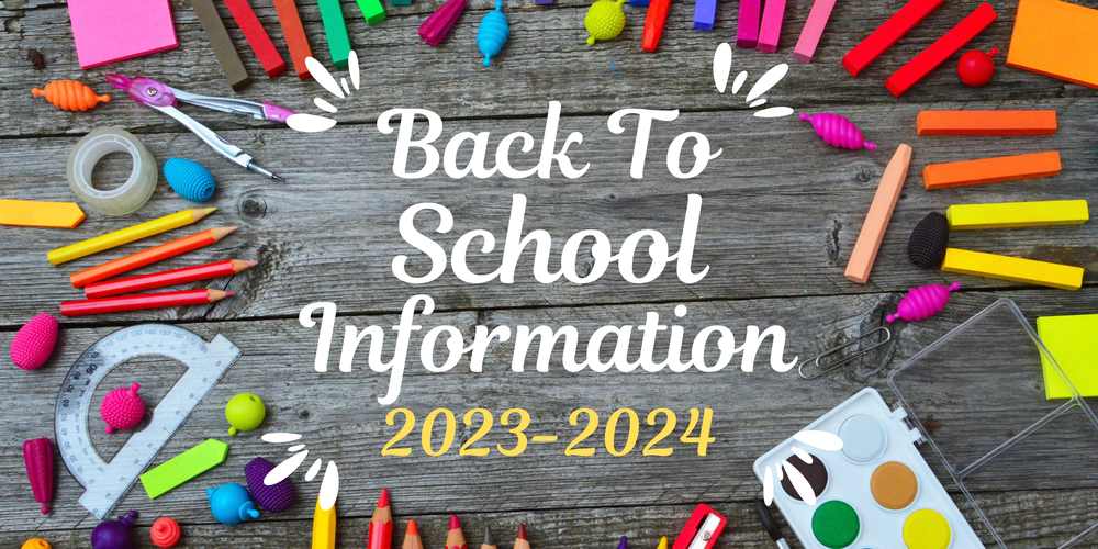 Back to School 2023-2024