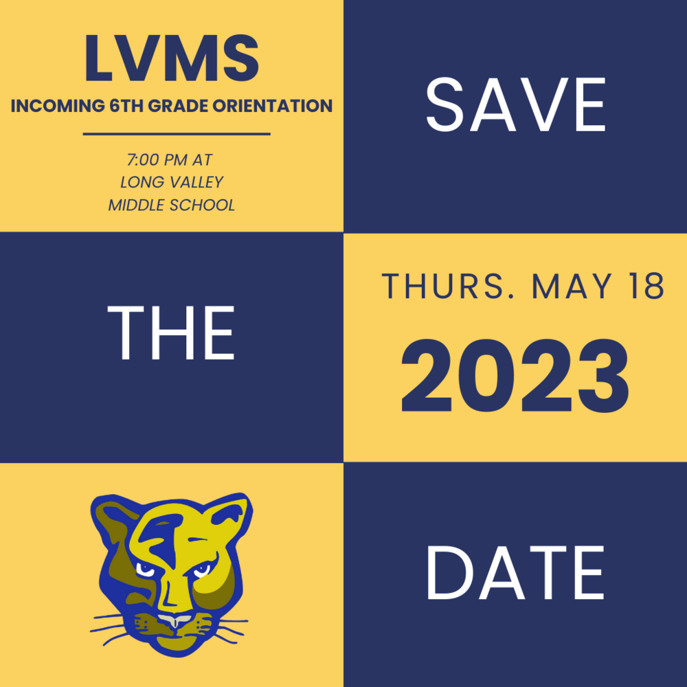 Save the Date - 6th grade orientation
